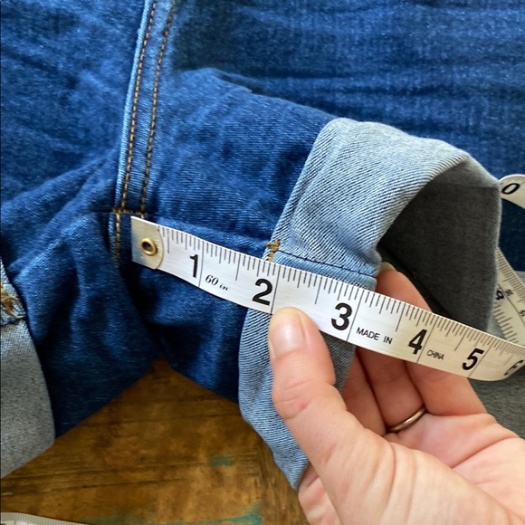 Fashion Nova Blue High-Waisted Jean Shorts - Picture 7 of 12